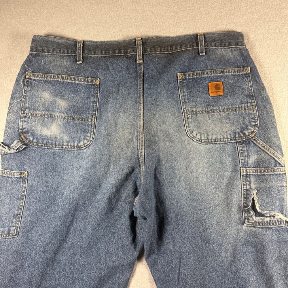 Carhartt B13 DPB Mens Distressed Cut Off Carpenter Jeans Grunge Skater 42 x 20.5